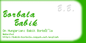 borbala babik business card